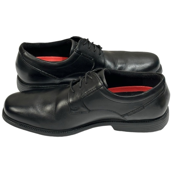 Rockport Black Leather Lace Oxford Lightweight Flexible Shock Absorbent Size 12 main image 7